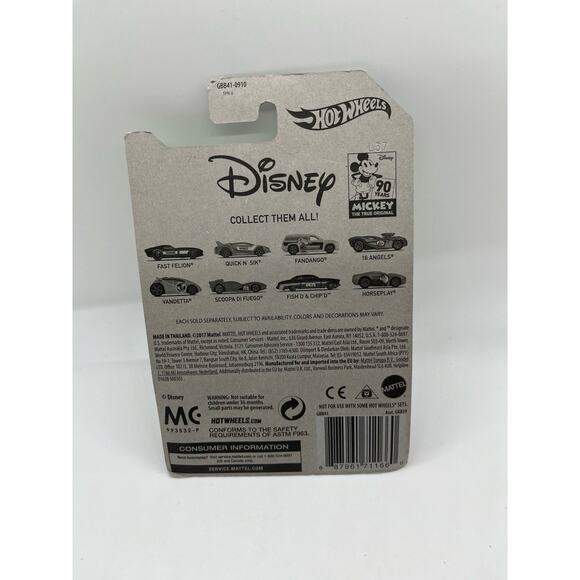 Hot Wheels 2018 Disney 90 Years Goofy #3/8 Fandango (White) VHTF - Picture 4 of 4